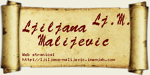 Ljiljana Malijević vizit kartica